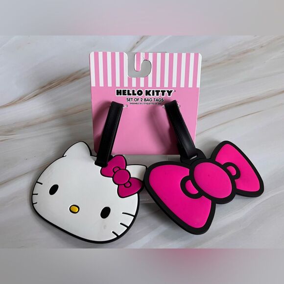 Hello Kitty White Face & Pink Bow Kids Bag & Luggage Tags Set - Picture 5 of 6